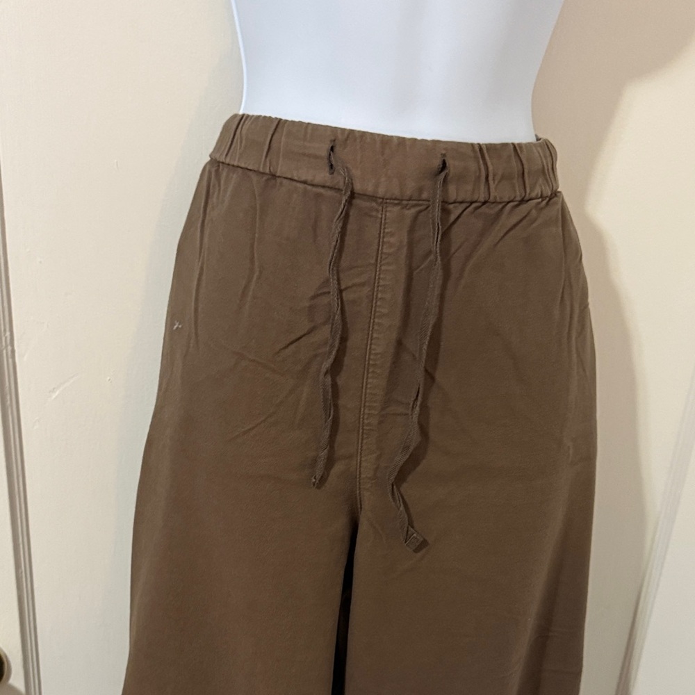 Eileen Fisher Olive Wide Leg Pants - Picture 2 of 16